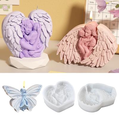 Силиконовая форма Angel Love Wings, сделай сам, автомобильный ароматизатор, подвеска, гипсовая форма для свечей «Мать и дитя»