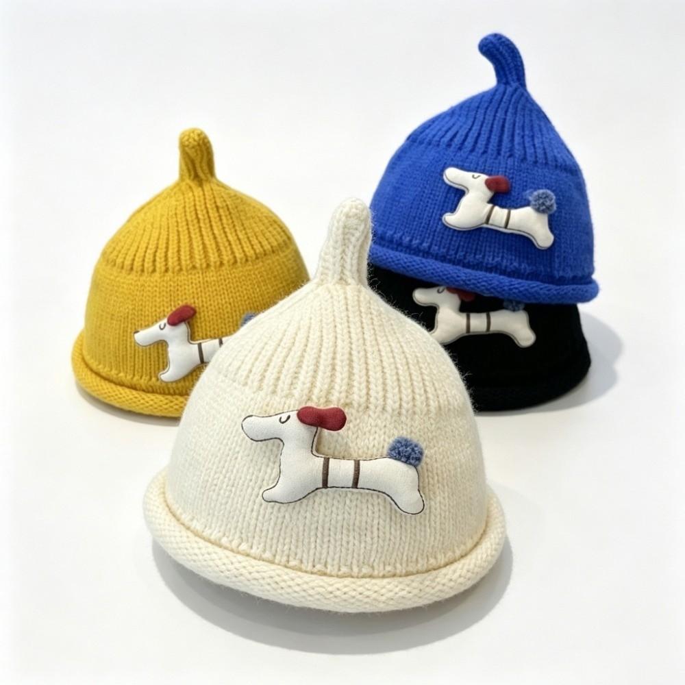Soft Stretchy Baby Winter Hat Warm Design Infant Pointed Top Hat Knit Beanie Hat  For Girls