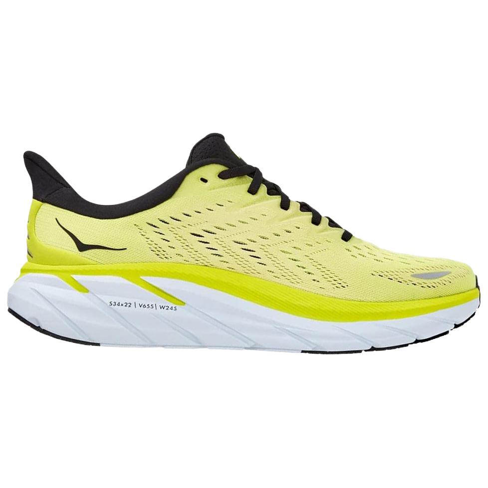 HOKA One One Clifton 8 Нейлоновые Дышащие Низкие Беговые Кроссовки Мужские Желтые 1121374-EPCH