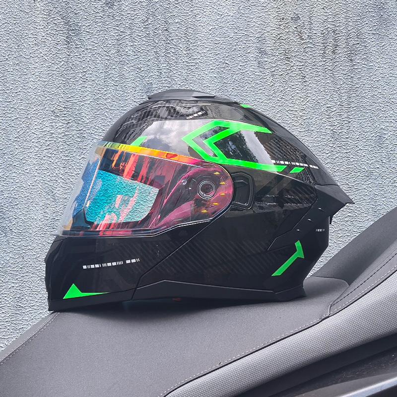 Motorcycle Helmet Men's and Women's Face-off Helmet Summer Locomotive Full Helmet Universal Safety In All Seasons