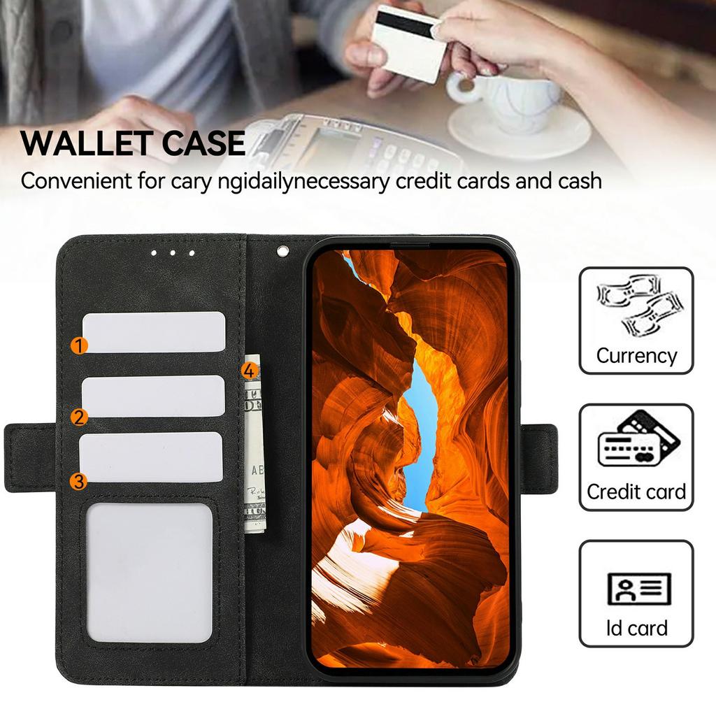 ABEEL Чехол для Samsung Galaxy S25 FE из ПУ кожи, книжка-подставка, с RFID-защитой