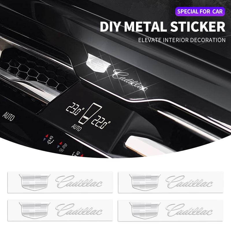 2/5/10pcs Metal emblem Auto Decor Decals Car Window Wiper Stickers for Cadillac Seville XT4 CT4 CT5 ATS SLR STS EXT CTS
