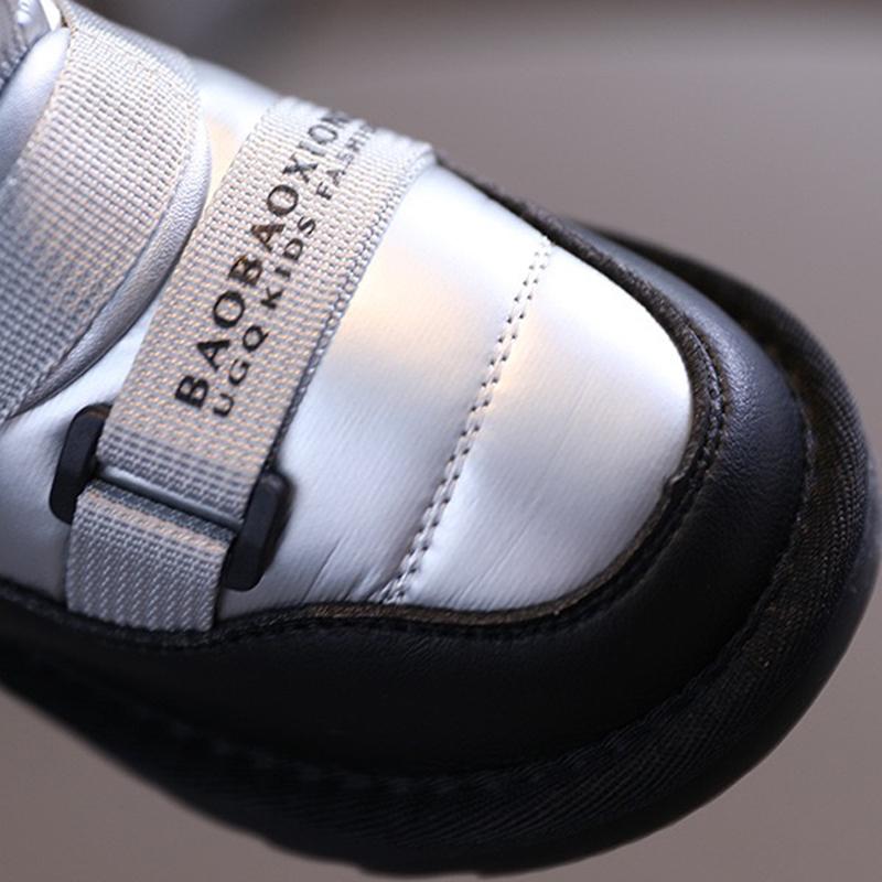 Kids Waterproof Snow Boots Boys Winter Anti Slip Warm Cotton Shoes Children's Plush Shoes