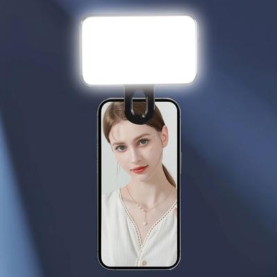 Мини светодиодная селфи-подсветка для смартфона, 3 режима с регулируемой яркостью, клипса, портативный видеосвет для камеры, телефона, планшета, ПК