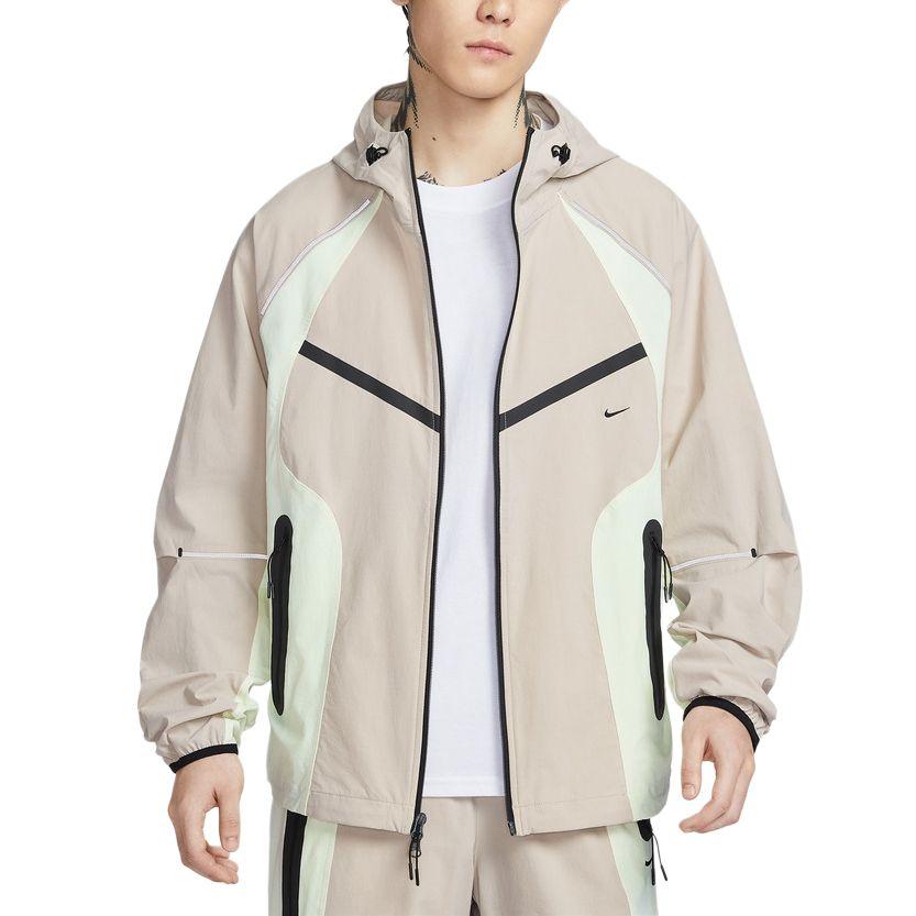 Nike Технологичная ветровка Windrunner с цветовыми блоками, из ткани Dri-FIT, цвет: Кремовый, Вольт, Черный, IU7497-236