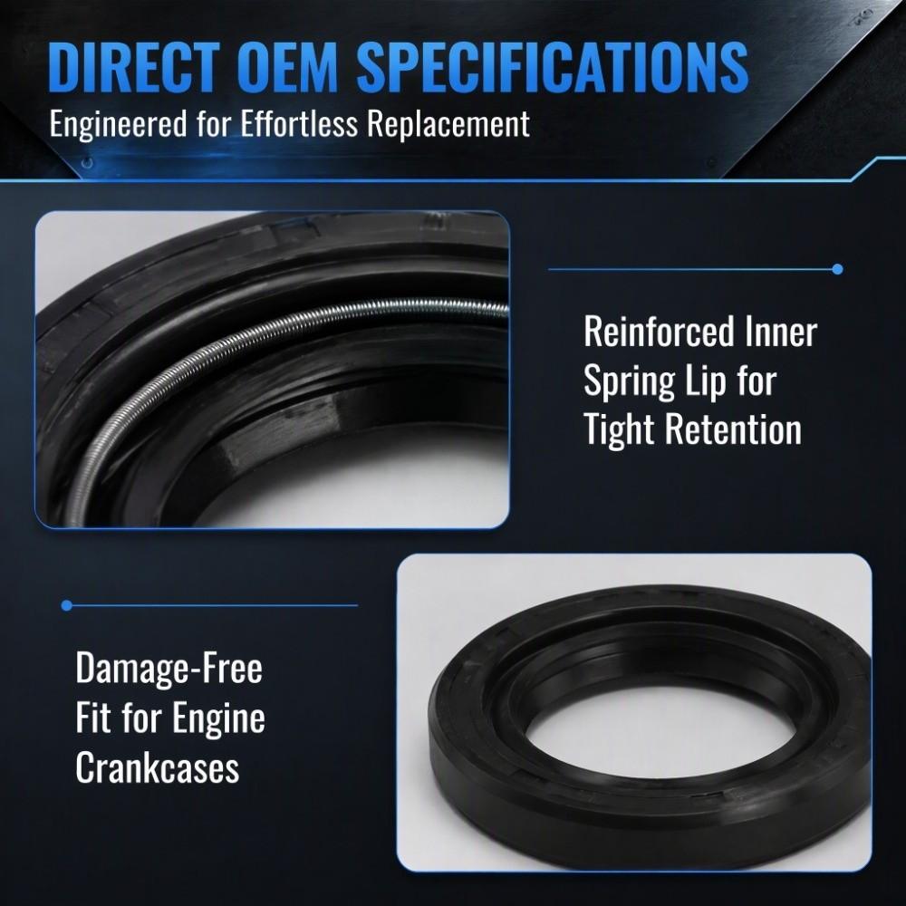 4Pcs Rubber Crank Case Oil Seal Black Engine Oil Seal Durable Oil Seal Kit For Scooters