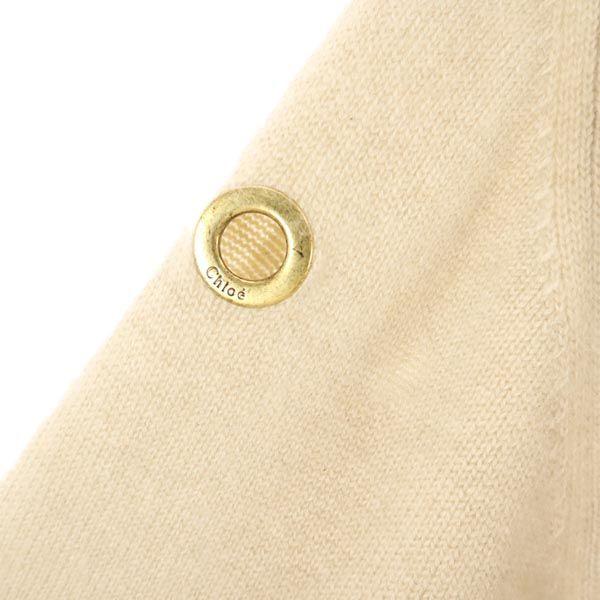 Chloe Cashmere Long Sleeve Knit XS Beige Sweater Women Used