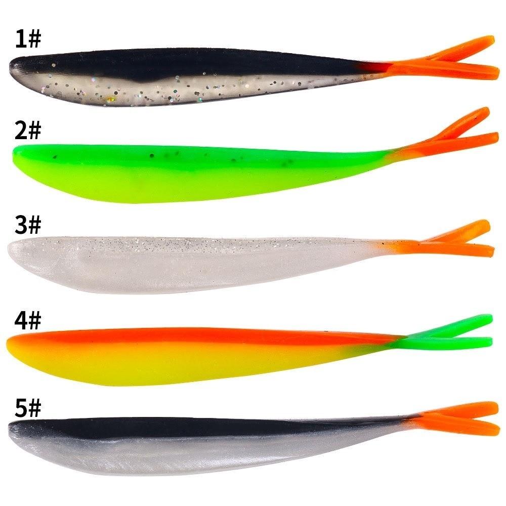 3.9g 10.5cm Artificial Bait Fork-Tail Bass Tackle Jigs Worms Minnow Worms  Fresh Fishing