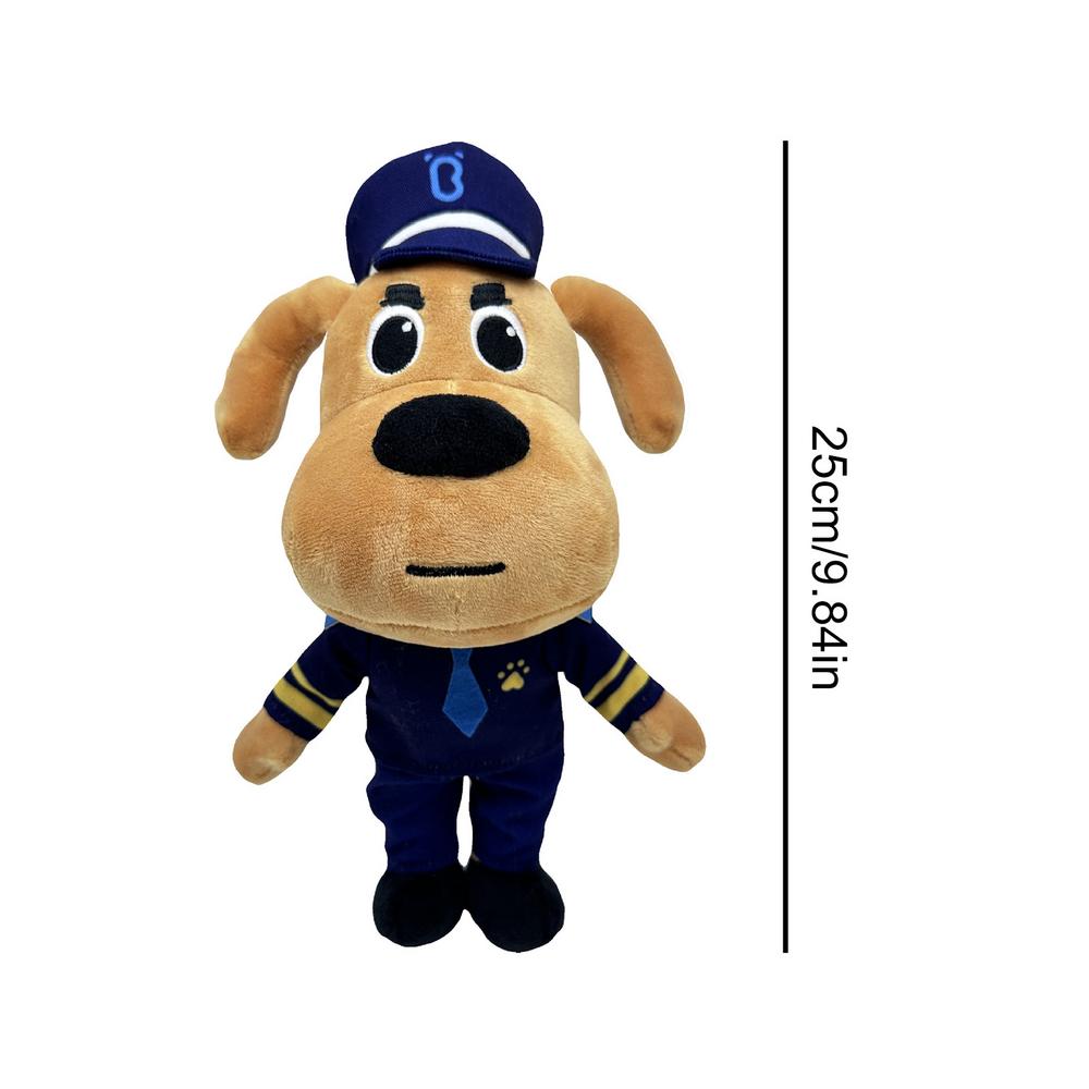 Anime Sheriff Labrador Dog Plush Toy Security Sergeant Labrador Wolf Dog Cartoon Doll Boys Girls Soft Stuffed Toys Children Gift