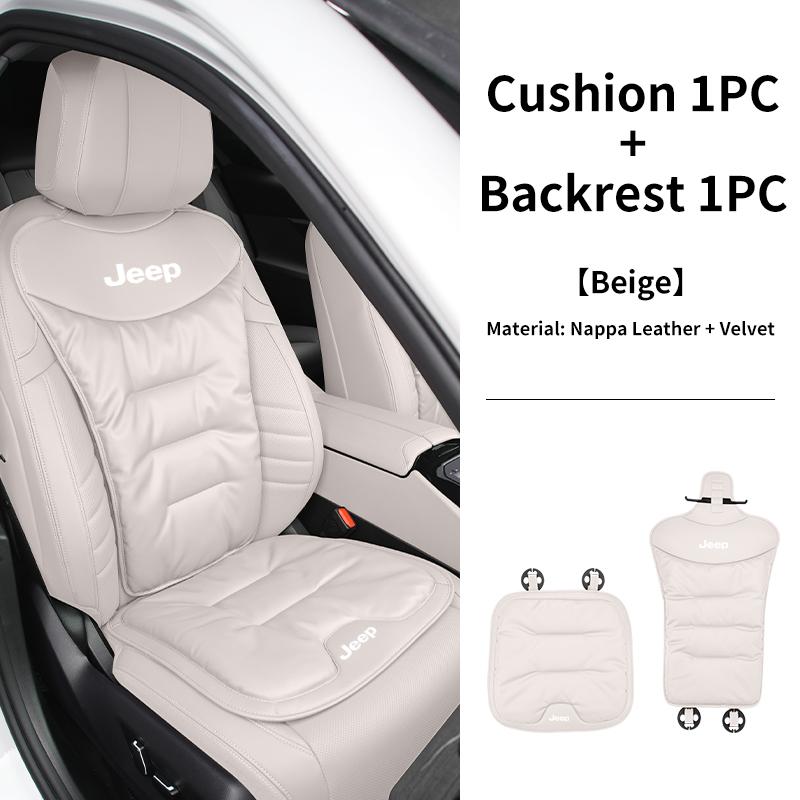 Car Velvet Cushion Vinter Leather Backrest Seat Cover Accessories For Jeep Grand Cherokee Compass Patriot Renegade Wrangler Libe ANO1