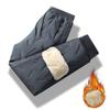 Winter Men Women Warm Drawstring Trousers Solid Color Thermal Sweatpants Casual Windproof Waterproof Plush Long Pants