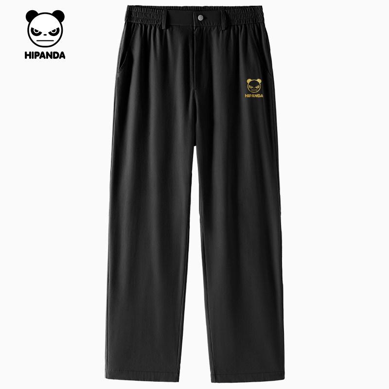 Hello Hipanda, Panda high-end fashion ice silk cool feeling loose straight leg pants