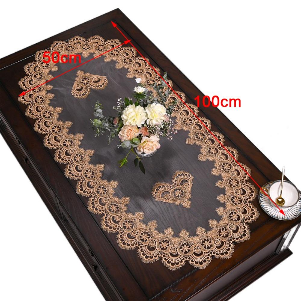 Новая дакроновая скатерть для журнального столика овальной формы Европейская скатерть Вышитый дорожка на обеденный стол Дом