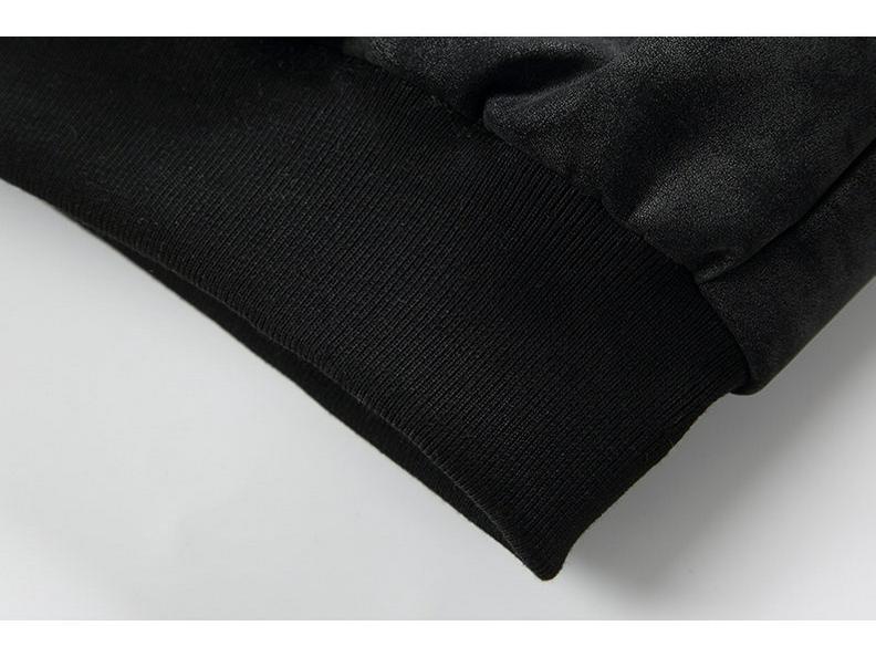 Зимняя кожаная куртка Zuo Shan Diao с меховым воротником - Парный стиль, Плюшевый велюр, Уплотненный хлопок, Узор личи