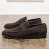 Модные Новые Дизайнерские Мужские Остроносые Коричневые Черные Свадебные Формальные Туфли из Замши Для Мужчин Повседневные Лоферы Обувь для Вечеринки