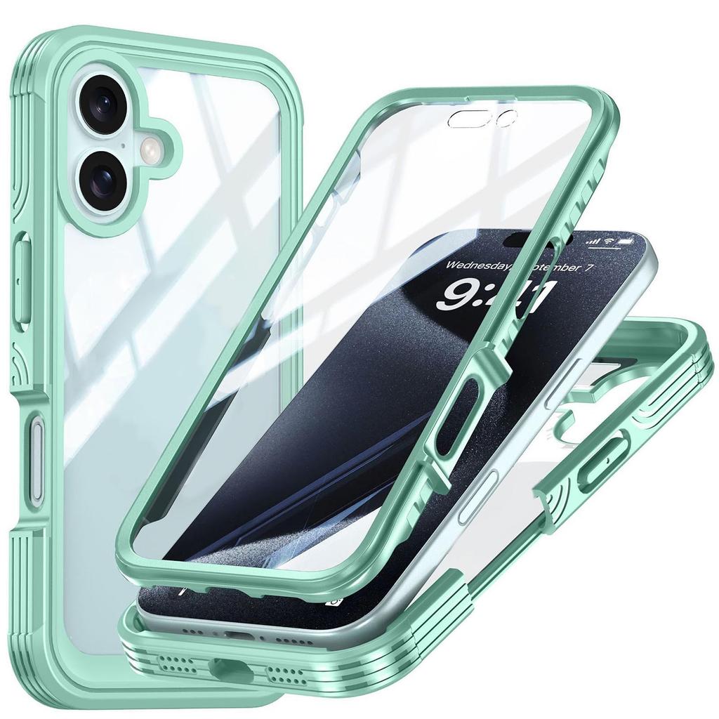 Подходит для iPhone16 Pro Встроенный 9H стеклянный чехол для мобильного телефона Магнитный кронштейн Защита от падения Беспроводная зарядка