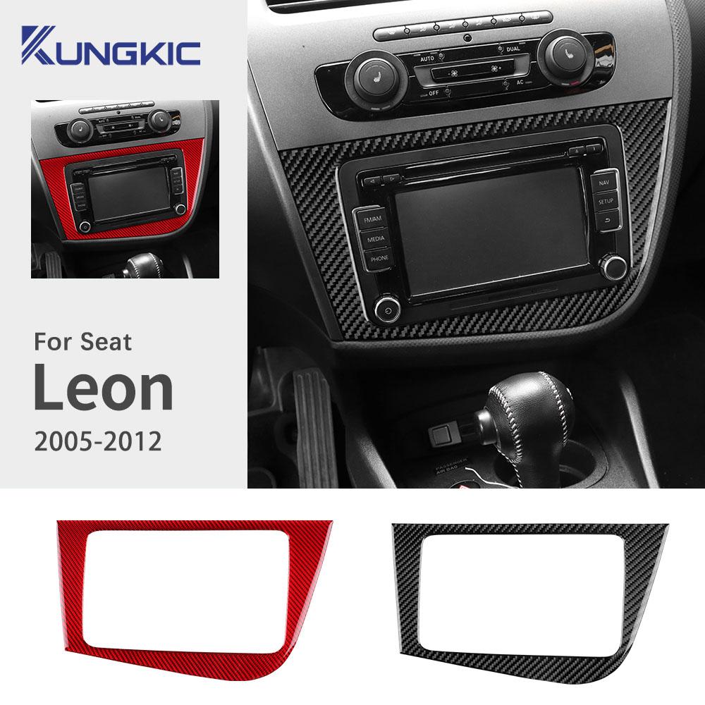 Для Seat Leon 2005 2006 2007 2008 2009 2010 2011 2012 Настоящая Мягкая Наклейка из Углеродного Волокна LHD RHD Панель CD Автомобиля Аксессуары для Интерьера