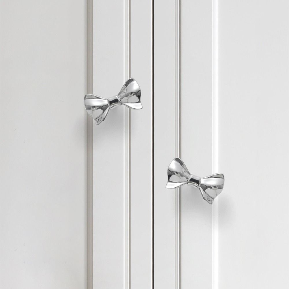 Retro Cabinet Door Knobs Furniture Hardware Wardrobe Drawer Pulls Bow Tie Brass Handle Furniture