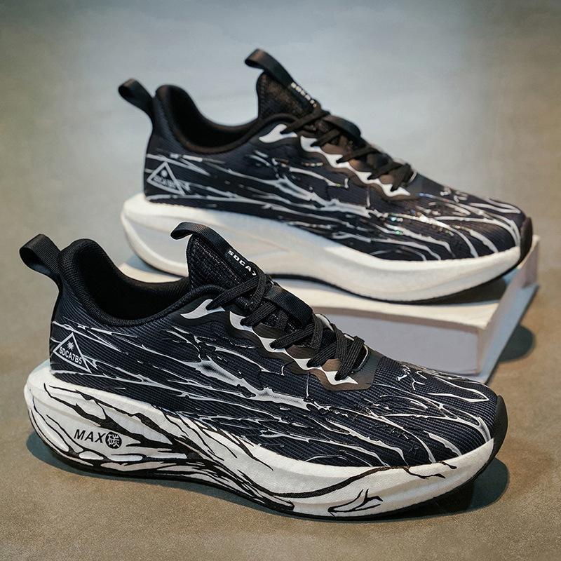 Новая модная уличная дышащая удобная обувь для бега, карбоновая пластина, высокая эластичность, амортизация, студенческая тренировочная спортивная обувь