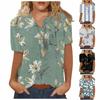 Women'S T-Shirts V Neck Short Sleeves Women'S Short Sleeve Tops Dressy Casual Summer Graphic Floral Print Fashion Shirts Tunic