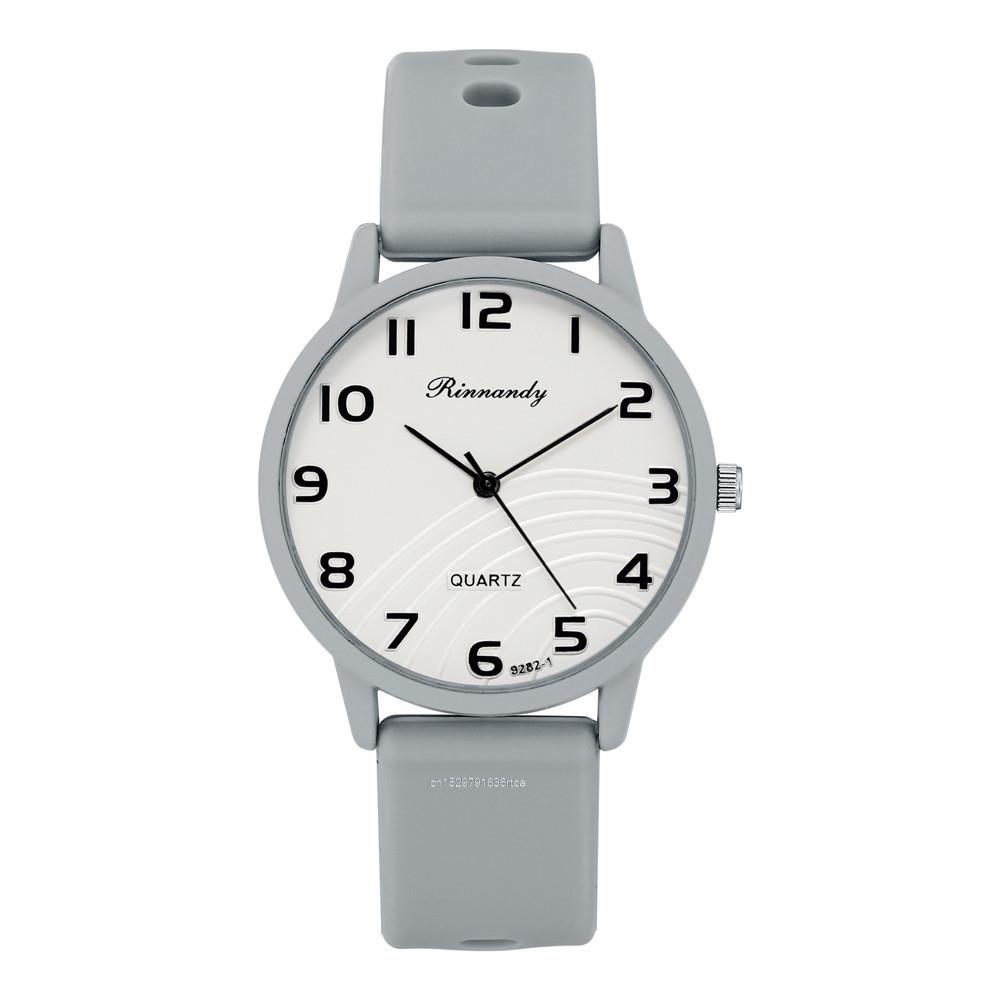 Fashion Lady Watches Leisure Grey Digital Simple Women Quartz Watch Sports Silicone Strap Ladies Clock Wristwatches