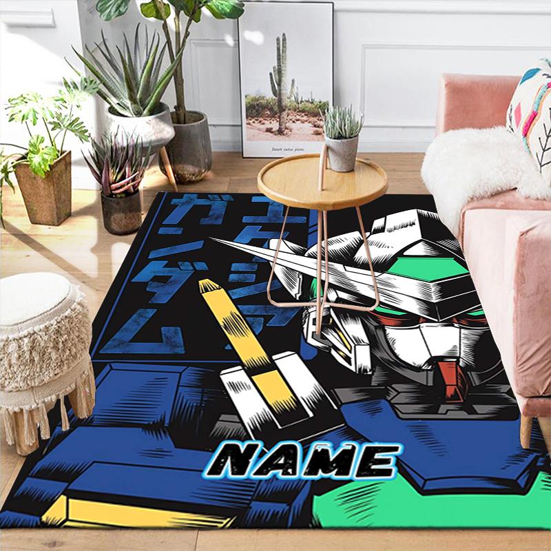 Custom 1Pc Mechanical Gundam Artwork Rug Office Carpet Indoor Outdoor Entrance Doormat Nonslip Soft And Comfortable Living Room D291579