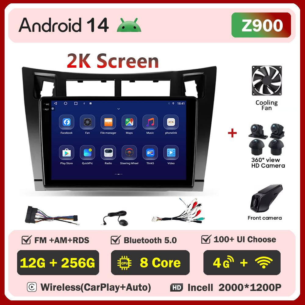 Для Toyota Yaris XP90 2005 - 2012 Автомобильный радиоплеер Car Carplay Screen Autoradio Mirror Link Car Intelligent Systems Сенсорный экран