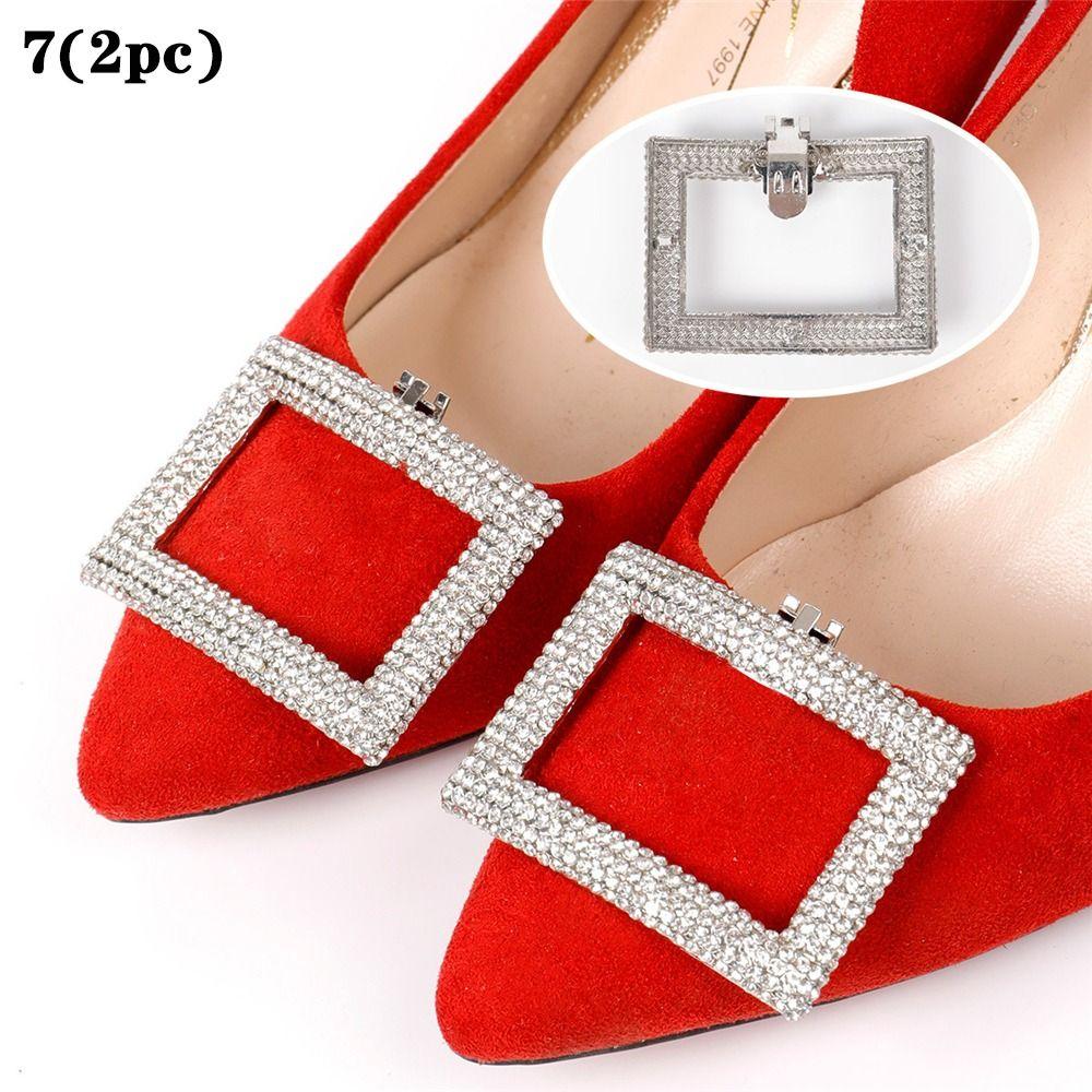 2 шт. Свадебные туфли невесты со стразами и кристаллами, клипсы для обуви, украшения для обуви, шармы-пряжки, ювелирные изделия