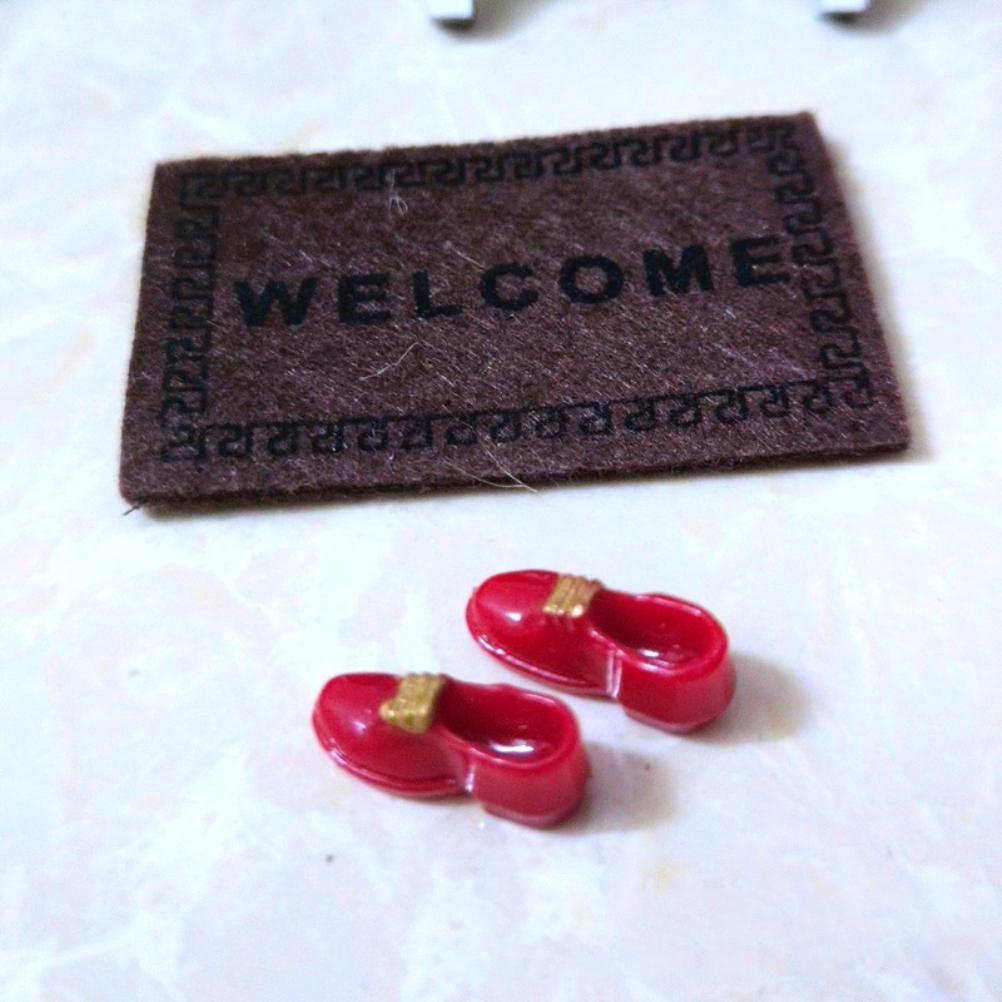 Decorative Door Court Doll House Model Miniature Gnome Set Accessories Christmas Tree Wooden Ladder Decorations Ornament