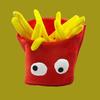 Cartoon Decorative Fries Hat Cute Halloween Cap Beach Cap Plush Toys Caps  Cosplay