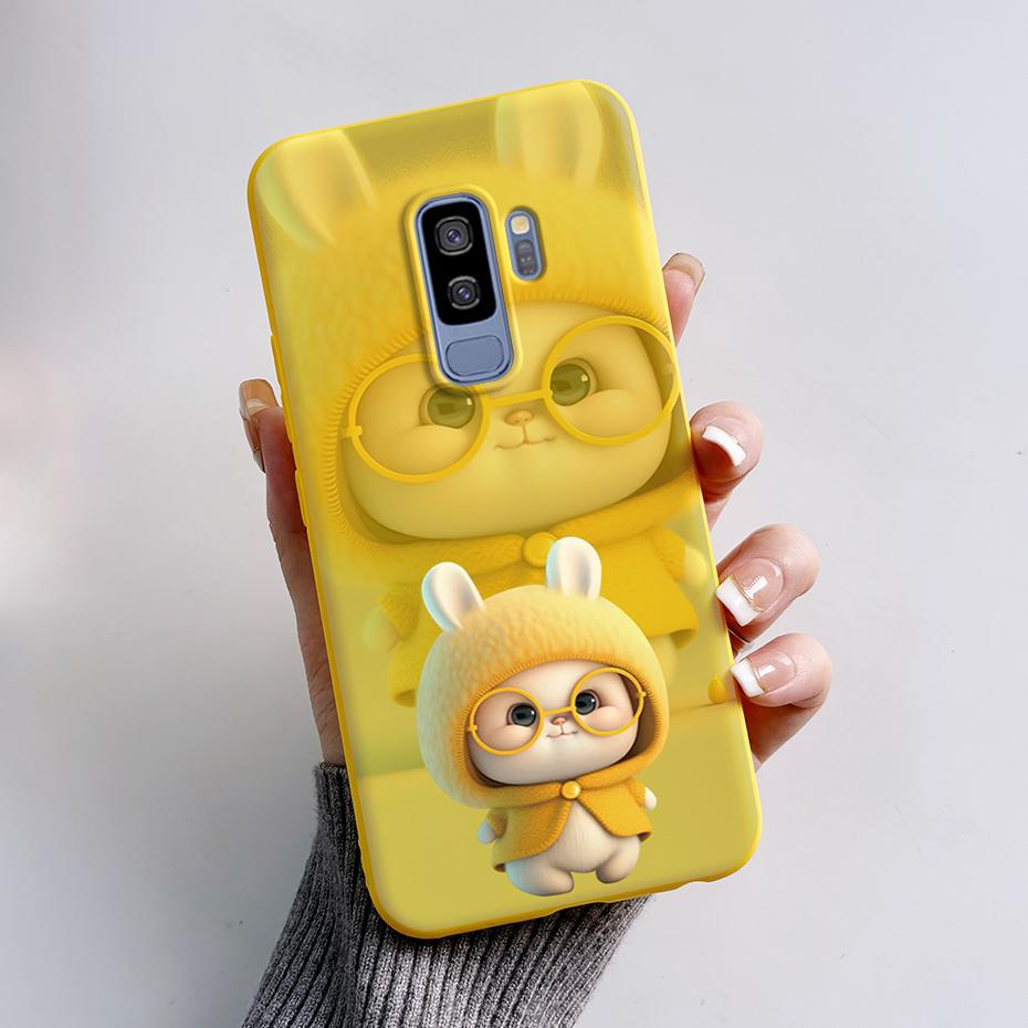 Силиконовая задняя крышка для Coque Samsung Galaxy S9 Plus Милый кролик панда Защитный мягкий чехол для телефона SamsungS9 S9Plus Funda Capas