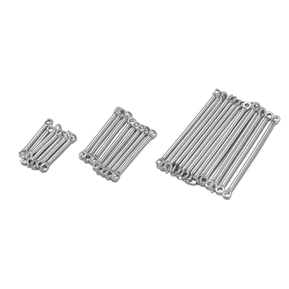 20pcs Stainless Steel 1.2mm Wire Long Bar Stick Connector Link PVD Gold Color DIY Drop Earring Jewelry Making Necklace Findings