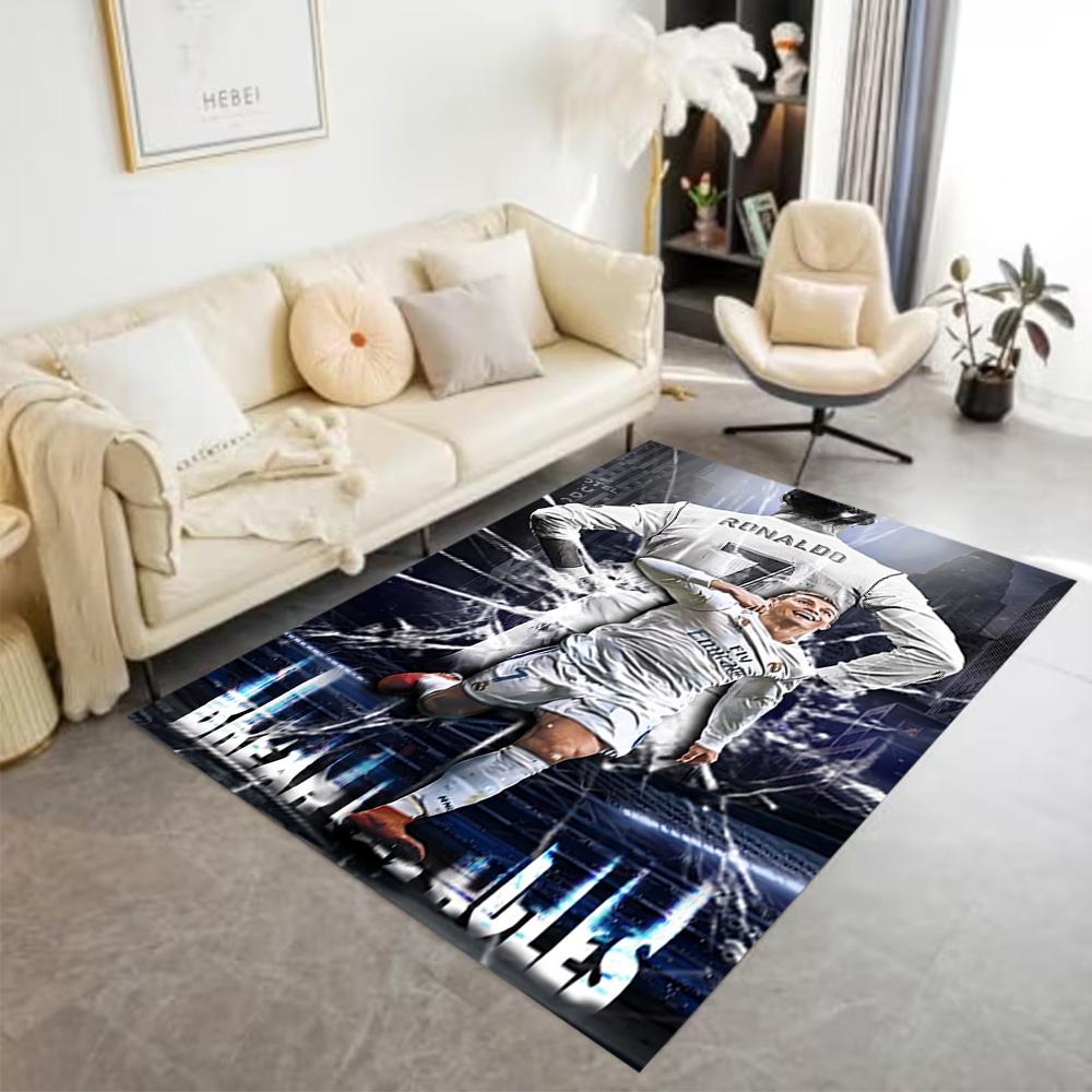 Ronaldo's Champions League Journey Floor Rug Office Rug Perfect for Decorate room Bedrooms Entryway Balcony Anti-slip Rug Decorate Offices