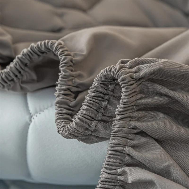 Супер водонепроницаемый стеганый матрас для кровати, набор чехлов для односпальной двуспальной кровати, защита от намокания, пылезащитная простыня на кровати