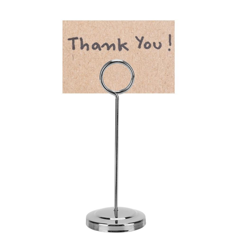 Stainless Steel Table Card Holder Fade Resistant Stable Picture Holder Table Number Holder Hotel