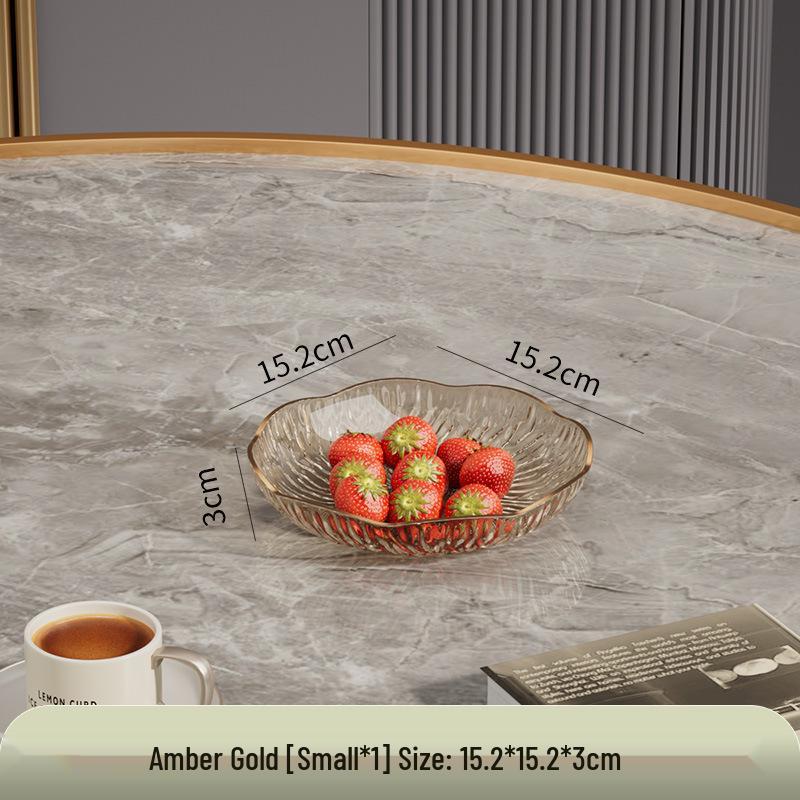 Elegant Floral Plastic Fruit and Dessert Display Plate for Home or Living Room