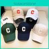 Вышивка Буква C Хлопковая Бейсболка Защита от солнца Дышащая Шляпа Мода