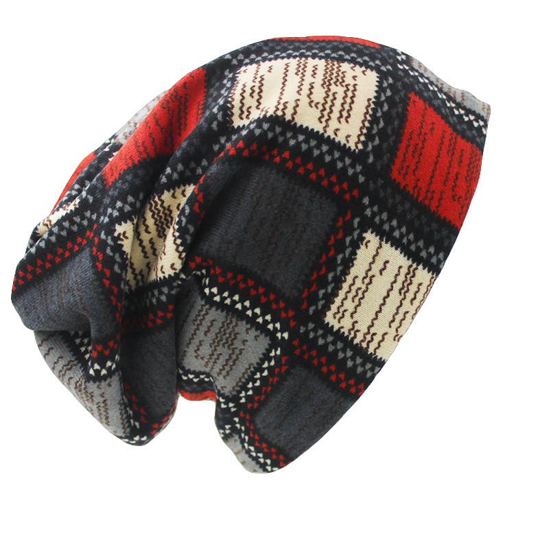 Брендовые осенне-зимние шапки для женщин Skullies и Beanies, мужская шапка унисекс, клетчатый дизайн, контрастный цвет, женская шапка BHT022