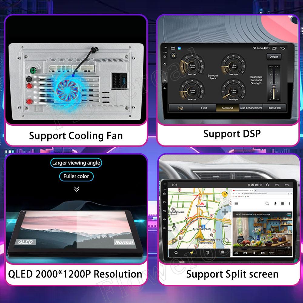 Android 14 автомобильный радиоприемник QLED GPS навигация мультимедийный проигрыватель для Jeep Compass/Commander/Grand Cherokee/Wrangler/Liberty AutoRadio