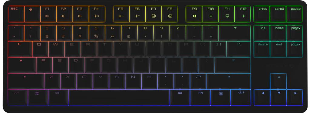 CHERRY MX TKL Black RGB Keyboard Black Switch G80-3000S