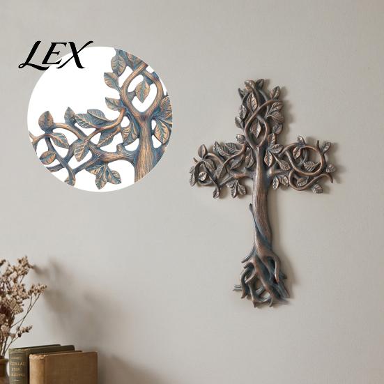 Durable Acrylic Wall Plant Rose Tree of Life Decoration, 3D Engraved Floral Relief Hanging Ornament for Living Room Bedroom, Religious Sign
