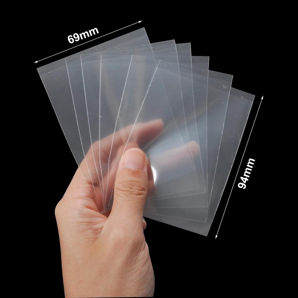 LATTCURE Card 60 Sleeves per Transparent Soft Triple Sleeve for Trading One Duel Protective Covers Sleeves, 69x94mm, Pack, Sleeves, Compatible, TCG,