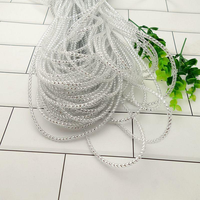 10 м Цветная сетчатая трубка-веревка 4 мм 8 мм Сетчатая трубчатая кринолиновая трубка Свадебное платье Юбка Одежда Сетка Сделай сам Изготовление Ремесленные аксессуары