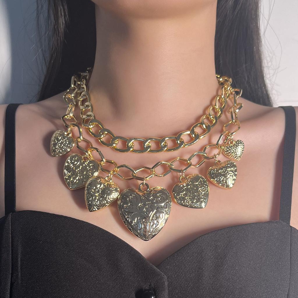Личность: хип-хоп, панк, тренд, мода, сплав, двухслойная цепочка, кулон с любовью, ожерелье, модель уличного мотоцикла