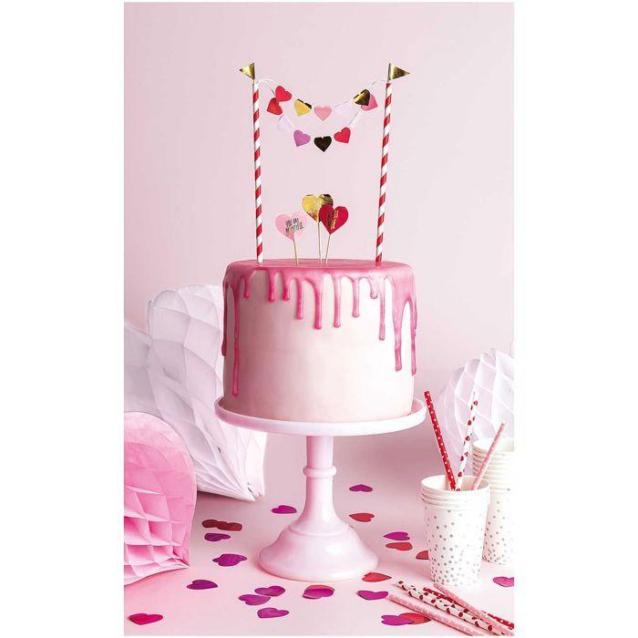 Décoration de gâteau - Rico Design - Coeurs - 6 pcs - Blanc - Mixte - Adulte