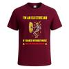 Im an electrician if i dance without music skeleton mens tshirt funny tee top