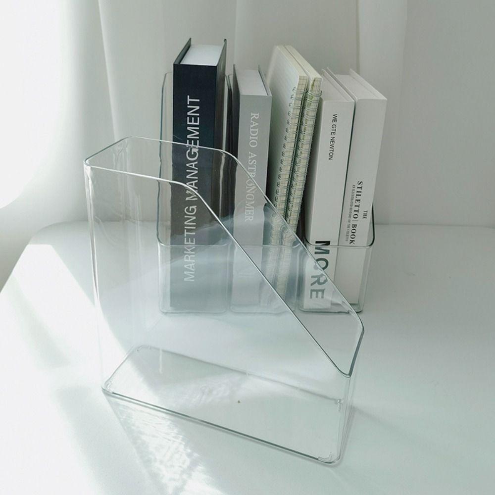 Контейнер для хранения Папка для стола Лоток для бумаги из ПЭТ Органайзер Прочная вертикальная папка для файлов Журнал