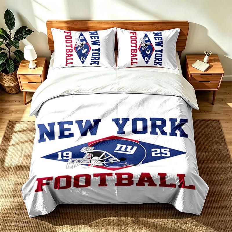 New York Giants (32) 3pc set suitable for master bedrooms soft and comfortable an ideal gift for family and friends Includes one duvet cover and two p