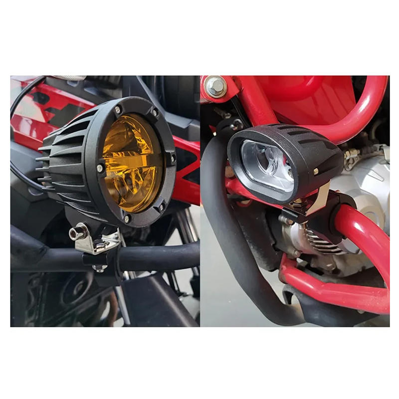 Universal Motorcycle LED Spotlight Mount Bracket - 360° Rotating Aluminum Clamp with Expansion Fixing, Shockproof for Off-Road & Street Use