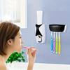 1 комплект автоматический дозатор зубной пасты и держатель зубной щетки настенная стойка для зубных щеток пластиковая стойка для хранения в ванной комнате с